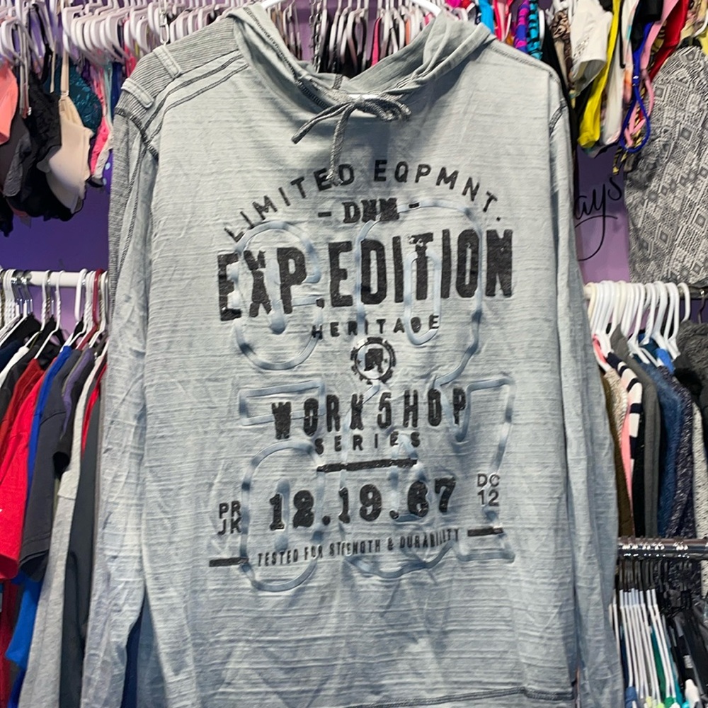 PRO JEK design size large grey shin hoodie limited Eqpmnt Expedition